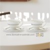 Комплект 2 чаши за чай, капучино с чинийки Elegant Silver